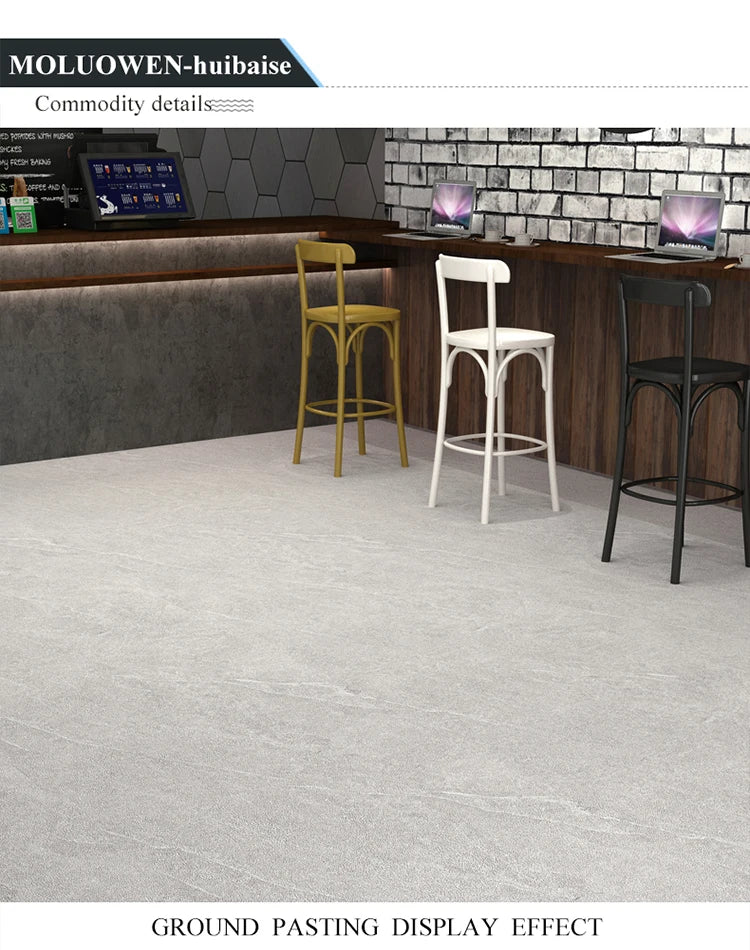 Self-adhesive Thicken PVC Floor Sticker Waterproof Ceramic Tiles Sticker Store Mall Hotel Floor Home Decorative Retro Wallpapers