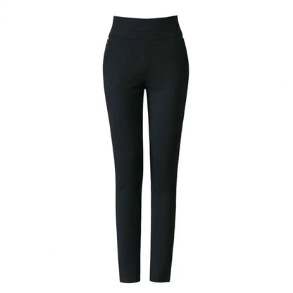 Mother Spring Pants High Waist Casual Stretch Pockets Solid Color Match Top Slim Fit Plus Size Pencil Pants Women Clothing
