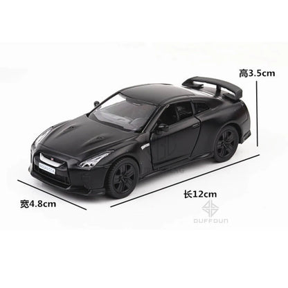 1/36 Nissan GTR Metal Car Model Toys for Boys Alloy Diecast Pull Back Model Car Collection Vehicle for Kid Gifts Adult Toys