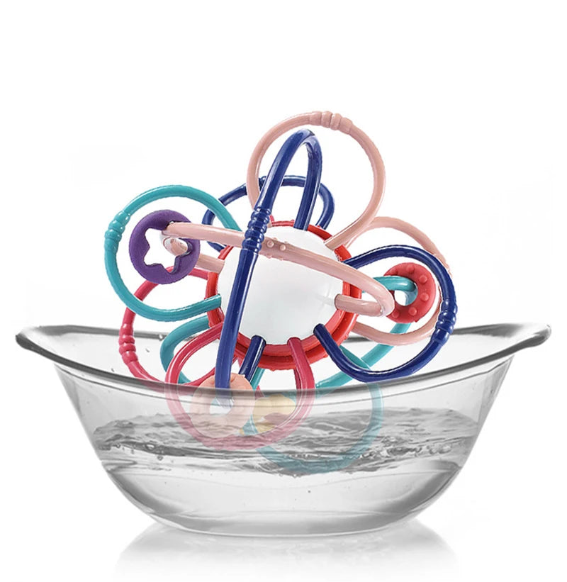 Baby Teething Toys Silicone Chew Teether Teethers for Babies Development Baby Rattle Newborn Infant Sensory Baby Toys 0-3-6-12 M