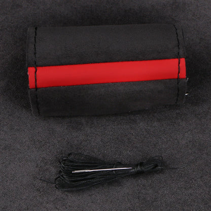 Universal Suede Car Steering Wheel Cover DIY Hand Sewing Soft Leather Braiding Cover For Auto Steering Wheel