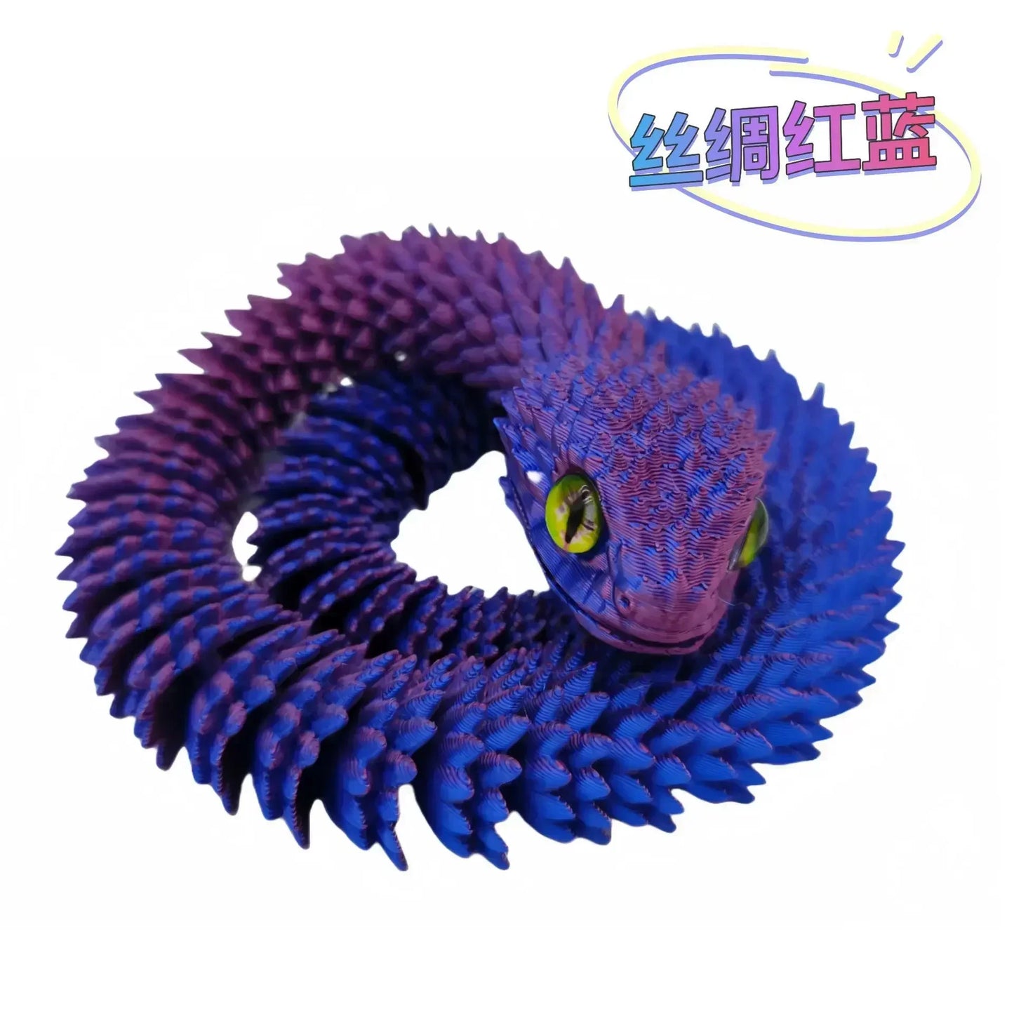 Figuras de serpiente con articulaciones giratorias impresas en 3D, adornos artesanales para el hogar, la oficina, el escritorio, el jardín, el paisaje, etc.