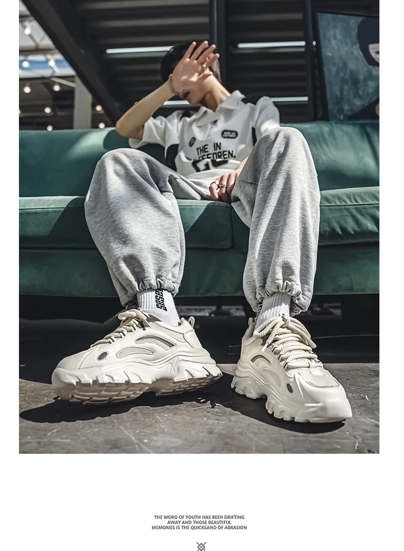 Men's Casual Shoes Sneakers for Men Trendy All-match Man Sports Shoe Hard-wearing Easy To Clean EAEOVNI Main Push Male Sneaker