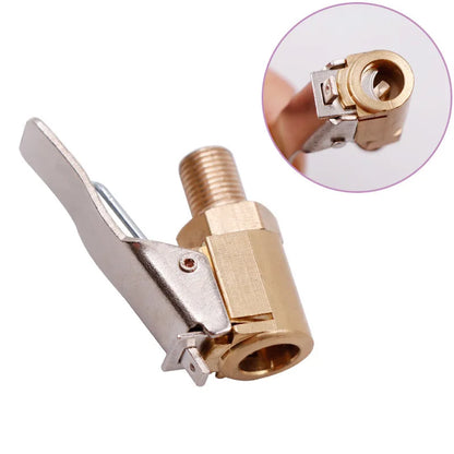 Car Tire Air Chuck Inflator Pump Valve Connector Clip-on Adapter Car Brass 6mm 8mm Tyre Wheel Valve For Inflatable Pump