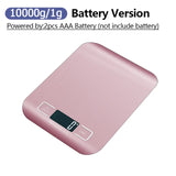 5kg/10kg Digital Kitchen Scale LCD Display Stainless Steel Electronic Scale Home Jewelry Food Snacks Baking Weighing Tools 