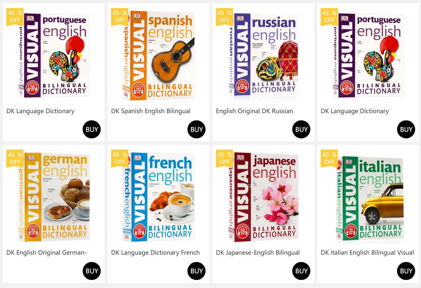 DK Japanese-English Bilingual Visual Graphic Dictionary English Learning Books