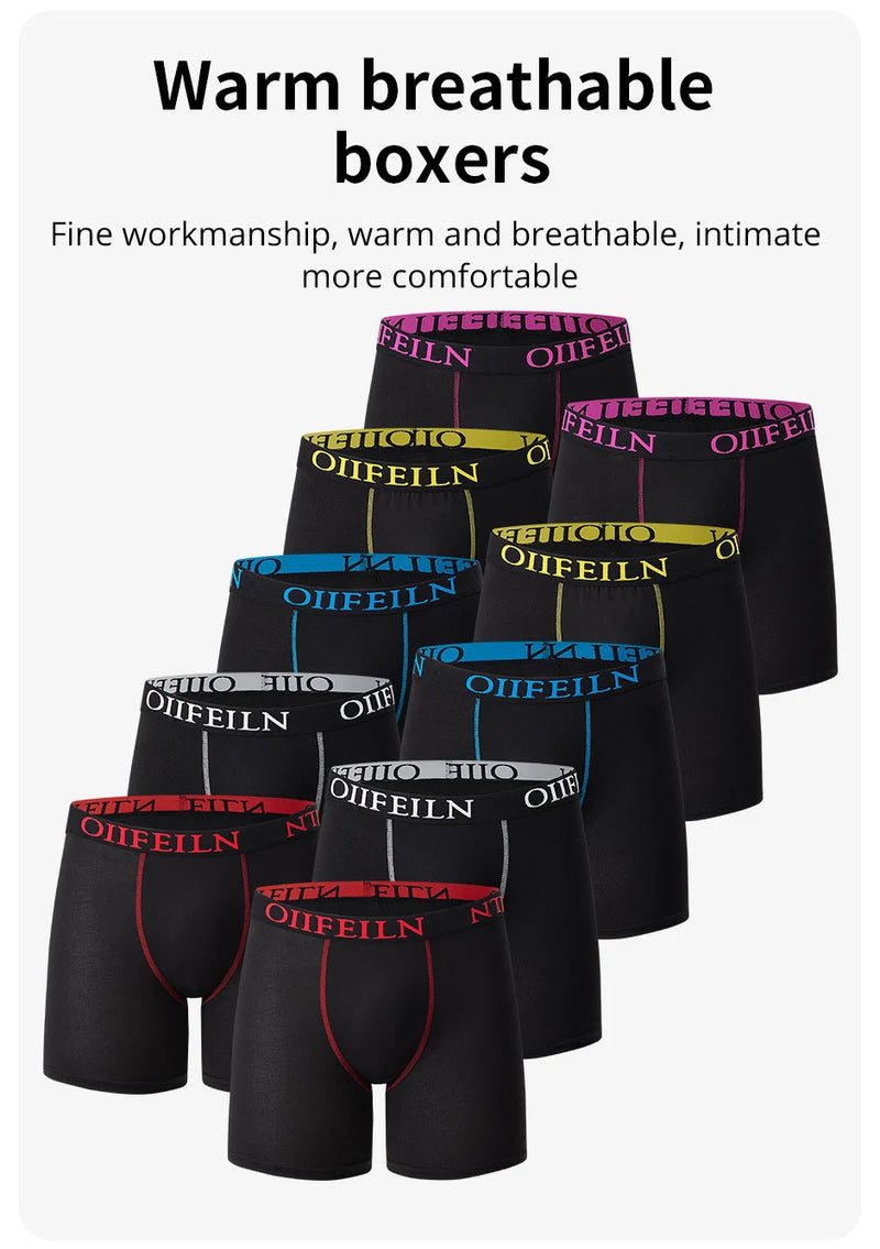 4/5 /10 Pcs Fashionable Men's Long Underwear Casual Boyshort Youth Sports Shorts Comfortable Breathable Stretch Shorts Underwear