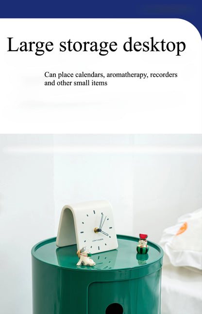 Nordic Ins Net Red Bedside Table Modern Minimalist White Round Creative Small Cabinet Mini Simple Plastic Side Cabinet 협탁