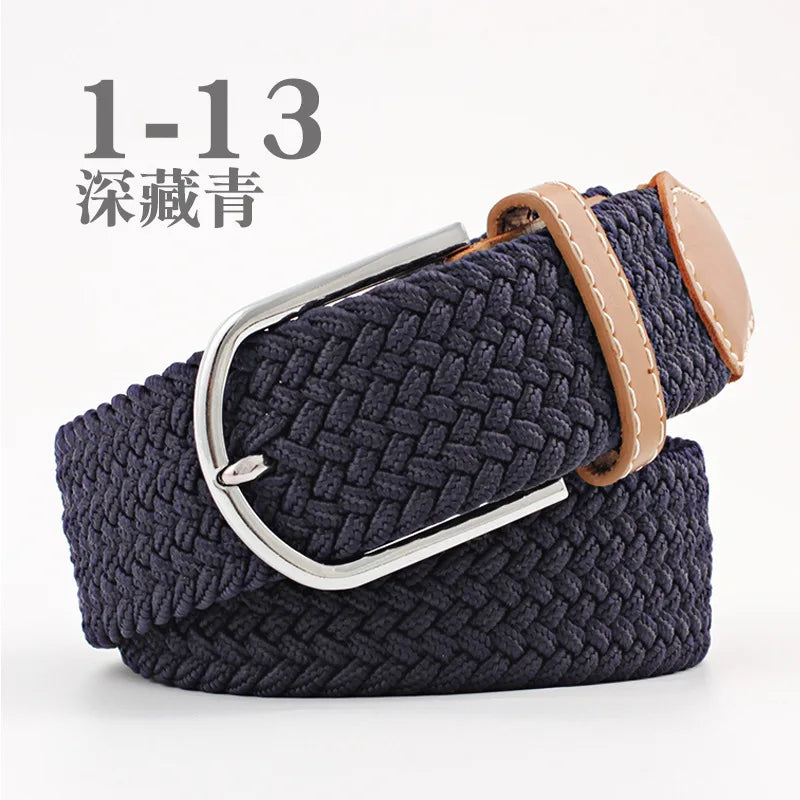 Stretch Woven Belt Unisex Canvas Belts Fashion Casual Student Belt Women Cinturon Male Waistband 105cm