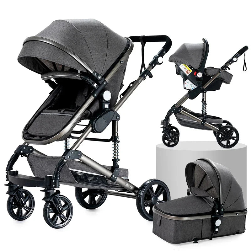 Cochecitos 3 en 1, cochecito de bebé, asiento de coche, cochecito de viaje, cochecito para recién nacidos, paisaje alto, artículos para madres, niños y bebés.