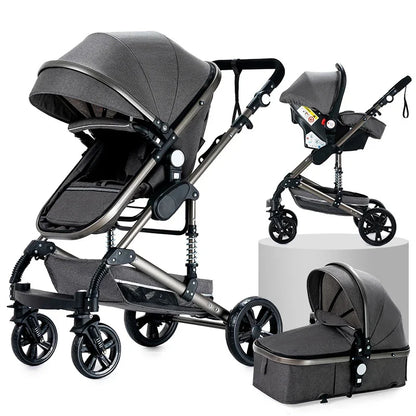 Cochecitos 3 en 1, cochecito de bebé, asiento de coche, cochecito de viaje, cochecito para recién nacidos, paisaje alto, artículos para madres, niños y bebés.