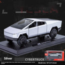 1:32 Toy Trucks for Boys Cybertruck Model Silver Pickup Truck Diecast Metal Toy Cars with Sound and Light for Kids Age 3 Year