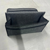 Gray Anti Slip Car Trunk Organizer Bag Multi Compartment Soft Felt Storage Box for Boot Tools & Auto Accessories