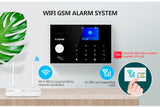 FUERS WIFI GSM Alarm System Wireless Home Burglar Security Alarm System Tuya APP Control Siren Motion Detector PIR Smoke Sensor