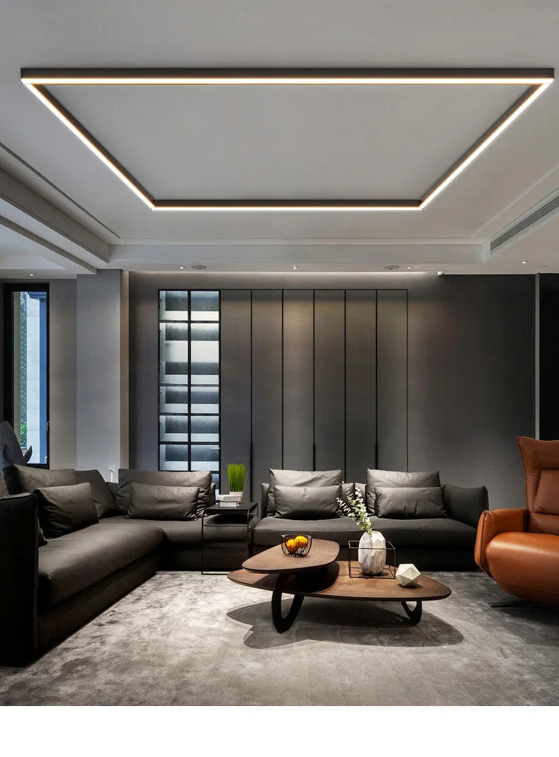 Modern Long Strip Ceiling Light Surface Mounted Minimalist Aisle Lamp Living Room Bedroom Kitchen Home Office LED Lighting