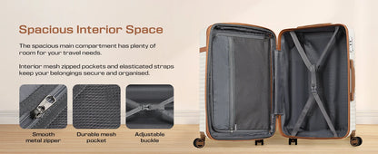 Travel Luggage Suitcase Set, Expandable Lightweight Carry on Suitcase with Duffel Bag,Toiletry Bag,TSA Lock,Spinner Wheels