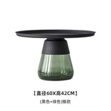 Artistic Glass Coffee Tables, Creative Design End Tables for Living Room , Stylish Accent Tea Table with Various Sizes & Colors