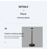 Rechargeable Table Lamp Creative Dining Touch LED Hotel Bar Coffee Pina Pro Table Lamp Decorative Desk Lamp