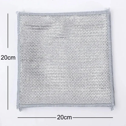 Paño de limpieza de alambre de acero grueso, antirayaduras, de doble capa, de microfibra, para lavar platos, ollas y cocina, 20 o 5 unidades