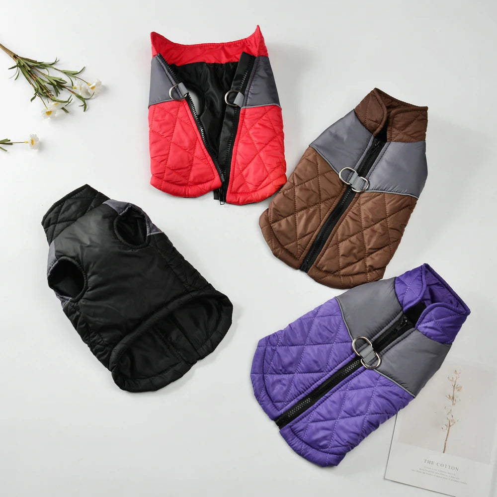 Winter Dog Jacket Windproof Reflective Pet Clothes For Small Big Dogs Cat Costume Puppy Coat Vest With D-ring Chihuahua Outfits