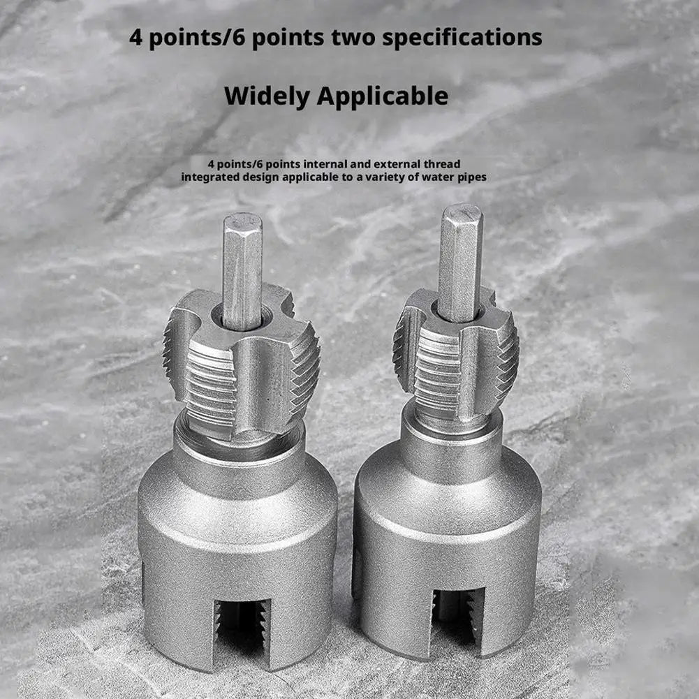 DN15 DN20 Pipe Threading Tool Hex Shank Die Internal External Threads 1/2&3/4 Water Pipes PPR PVC MPP Manganese Steel Detachable