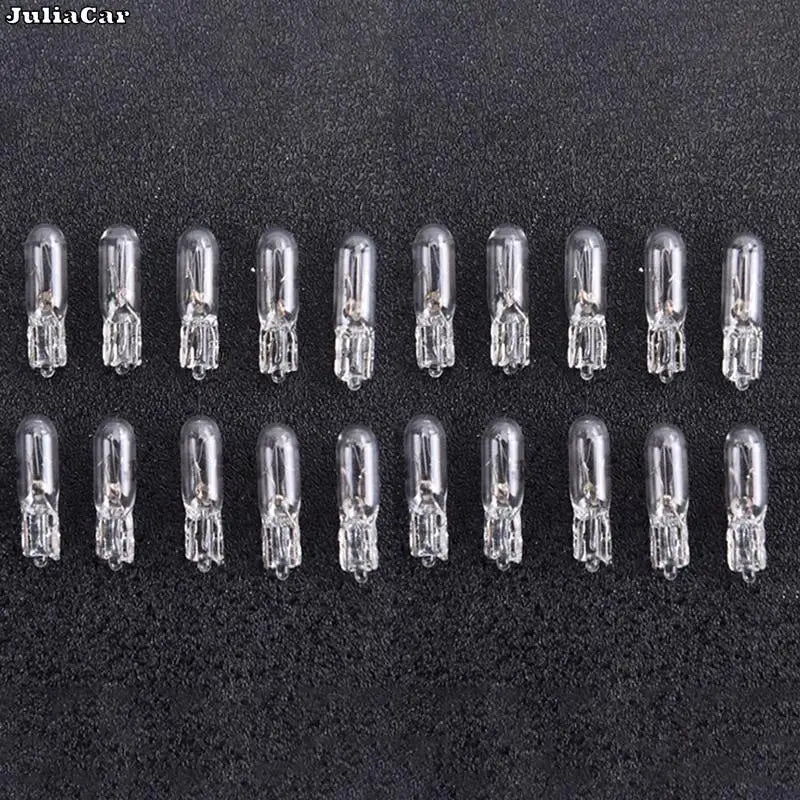 20Pcs Halogen T5 W2W Bulb 12V Car Instrument Lights Dashboard Bulb Auto Interior Warnning Light