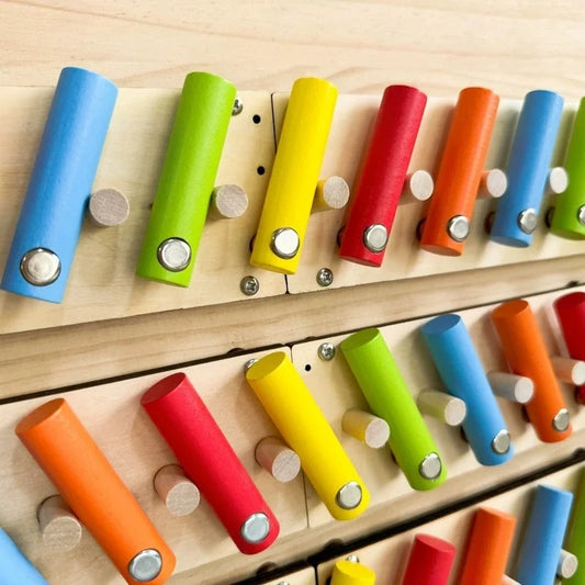 DIY Montessori  Busy Board Material Accessories Rainbow Card Water Pipe Aid Early Education Learning Skill Toy Wooden Toys Gifts