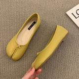 Women Flats Tabi Ninja Shoes Woman Ladies Microfiber Leather Comfy  Flats Split Toe Slippers Soft Bottom Loafers Solid Brief La