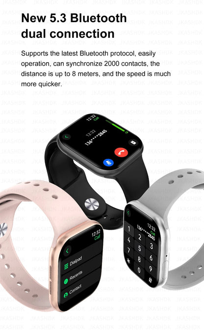 New For Apple Watch 10 GPS NFC Smart Watch Men Women Wireless Charging BT Call Waterproof HD AMOLED Smartwatch For Android IOS