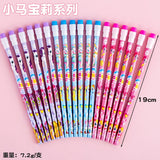 10Pcs/Lot Cute Cartoon HB Pencil With Big Eraser Kawaii Capybara Pony Pencils Student Kids Writing Pen School Stationery Gifts