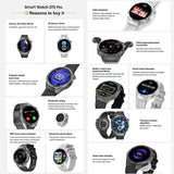 GT5 Pro Smart Watch Men's Women 466*466 HD Screen Bluetooth Call Smartwatch GPS Map Compass Sports Fitness Smartwatch 2025 New