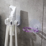 Soporte autoadhesivo para cepillos de dientes, soporte de almacenamiento para maquinilla de afeitar, dispensador de montaje en pared, colgador exprimidor, gancho, accesorios de baño