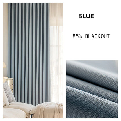 310cm Height Custom Made Thickened Solid Color Double-Sided Jacquard 80%-90% Blackout Living Room Curtains Bedroom Curtains