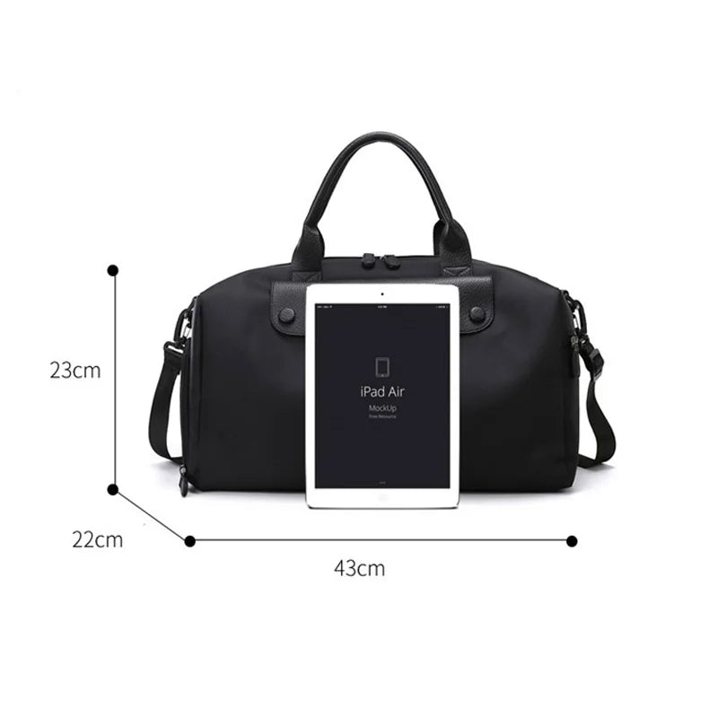Customizable Name Crossbody Sports and Fitness Bag Oxford Cloth Women's Bag Luggage Bag Lightweight Short Distance Travel Bag