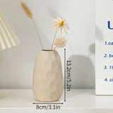 Ceramic Flower Vase Retro Table Decorative Vase Dried Flower Arrangement Pot Home Wedding Gifts Aesthetic Vase Desktop Ornament