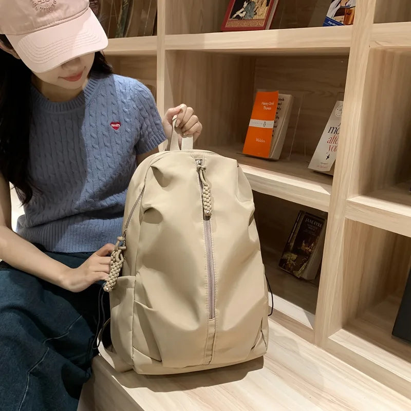 Large Capacity Schoolbag for Boys and Girls, High School and College Students, Simple Casual Sports Backpack, Fashion Travel Backpack