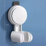 Nuevo soporte único para cabezal de ducha de mano con ventosa y ajuste horizontal, cabezal de ducha grande compatible con montaje en pared reubicable