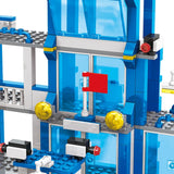 Police station building blocks, children's educational building block toys, Christmas gifts, birthday gifts (503 pieces)