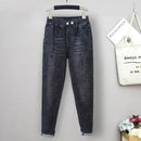 XL-6XL Plus Size jeans for Women Mom Jeans Woman Elastic High Waist Blue BaggyJeans Denim Ripped Jeans Female Harem Pants