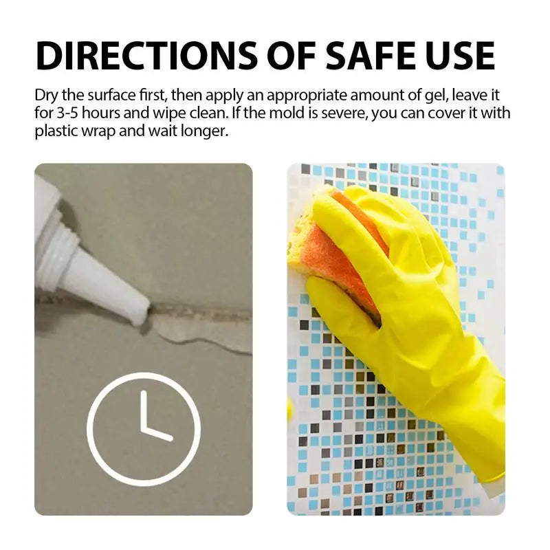 Mold Remover Bathroom and Shower Cleaner 100ML Mildew Cleaner Gel for Bathtub Washing Machine and Glass Guard Household Bathroom