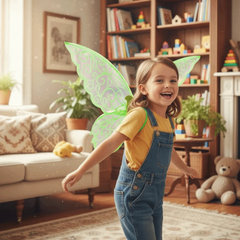 Fantasy Colorful Butterfly Fairy Wings Organza Sparkle Cosplay Wings Handmade Elf Wings Costume for Adult Kid