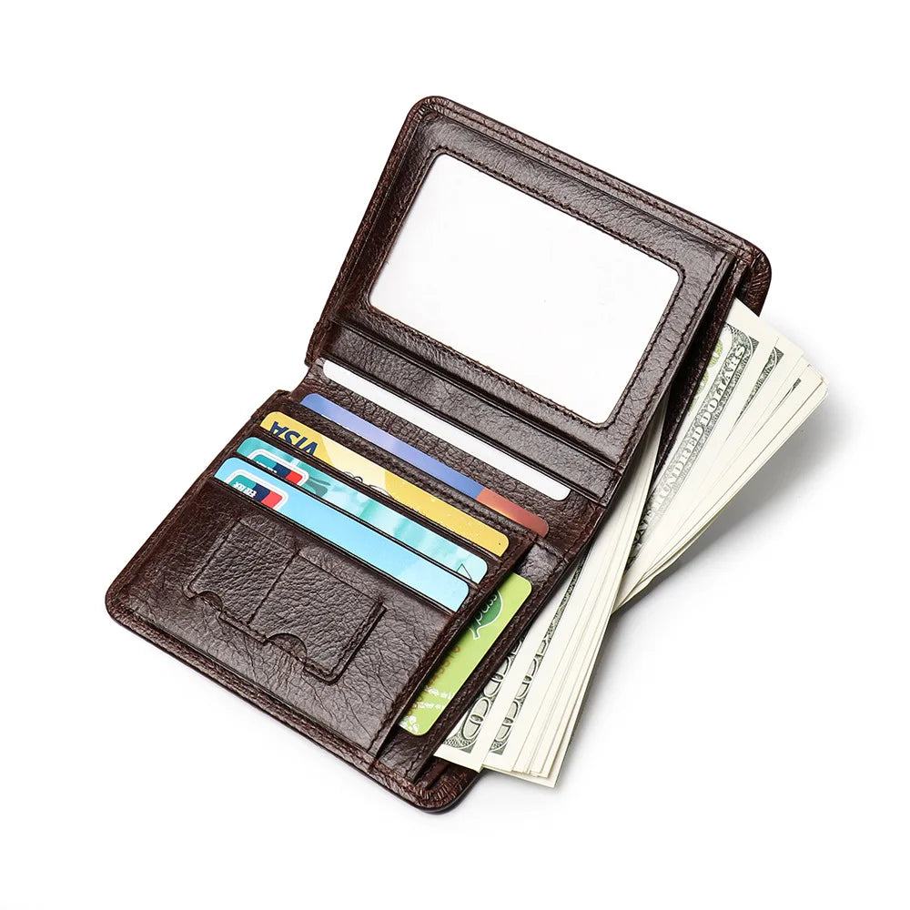ROOG Elegant Genuine Leather Men's Wallet|Multi-Card Slot Design|Lightweight and Stylish|Suitable for Everyday and Business Use