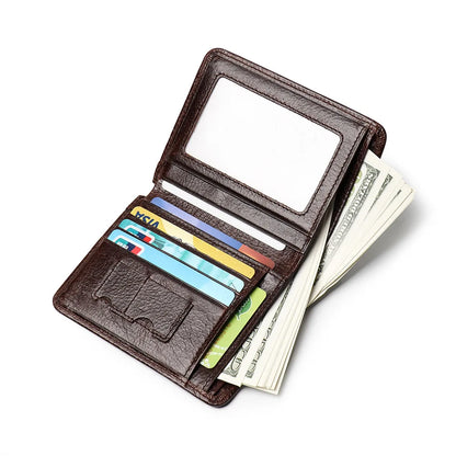ROOG Elegant Genuine Leather Men's Wallet|Multi-Card Slot Design|Lightweight and Stylish|Suitable for Everyday and Business Use
