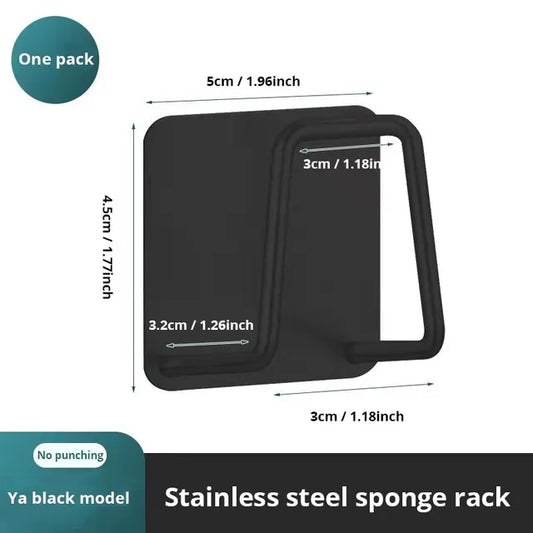 1 escurridor de esponja de acero inoxidable para fregadero, bola de alambre de acero para escurrir pasta en la pared interior del fregadero, suministros de cocina. 
