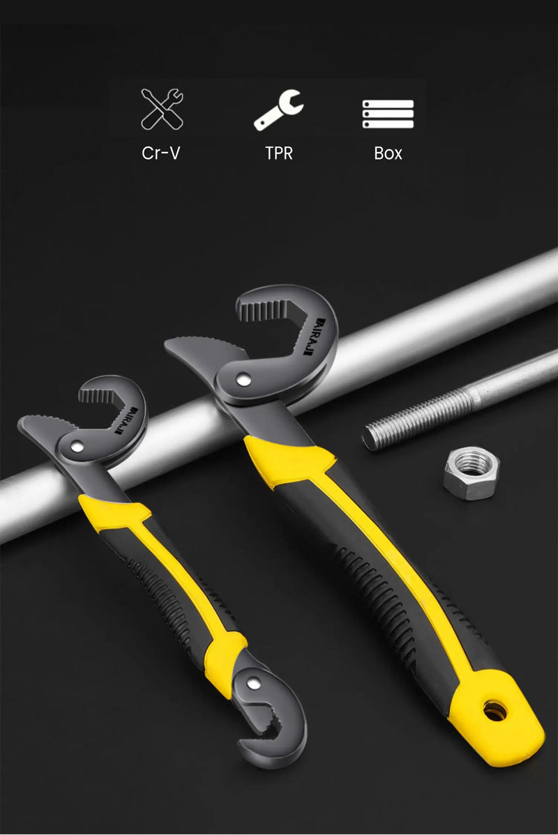AIRAJ Universal Wrench Multifunctional Opening Wrench Adjustable Ratchet Spanner Hand Repair Tools