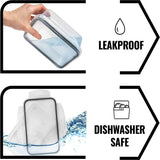 Kitchen Food Contianers Set, Microwave Dishwasher Safe BPA FREE 10pcs 840ML Containers Set With 10stickers and Marker