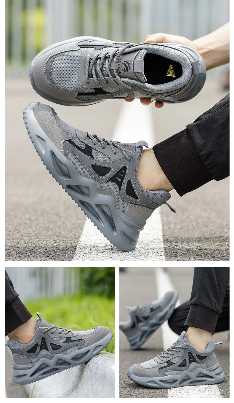 Lightweight Safety Shoes Men Women Work Shoes Steel Toe Cap Working Boots Sneakers Man Women Breathable Shoes Tactical Boots