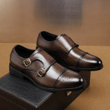 Sapatos Oxford Masculinos Italianos Marrons Cano Baixo Casual de Negócios Sapatos de Couro Masculinos para Banquete Sola Macia Tamanho Grande: 38-48