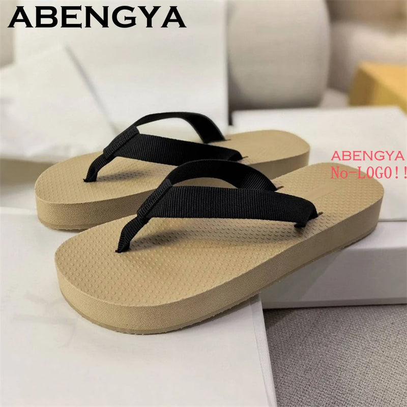 2025 Summer Hot Red Sole Flip Flops Flat Slippers For Women&Men Thick Sole Lazy Mules Casual Vacation Beach Slides Couple Shoes