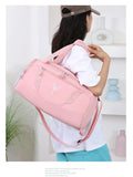 Women's Sports Gym Handbag Waterproof Fitness Training Bag Dry Wet Swimming Tote With Shoes Pocket Travel Luggage Shoulder Bags